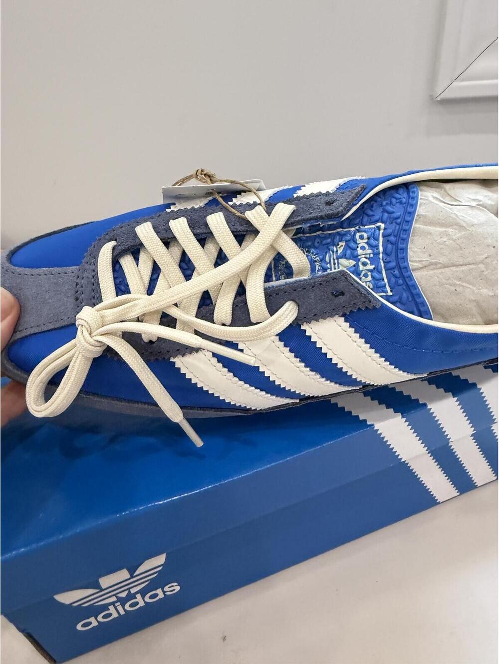 adidas Retro Blue White Suede Nylon Sneakers with Box SL 72 OG 8.5 - Picture 4 of 13